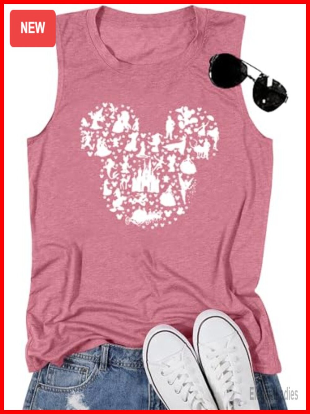Women's Magic Kingdom Castle Graphic Tank Top Sleeveless Casual Vacation Tee